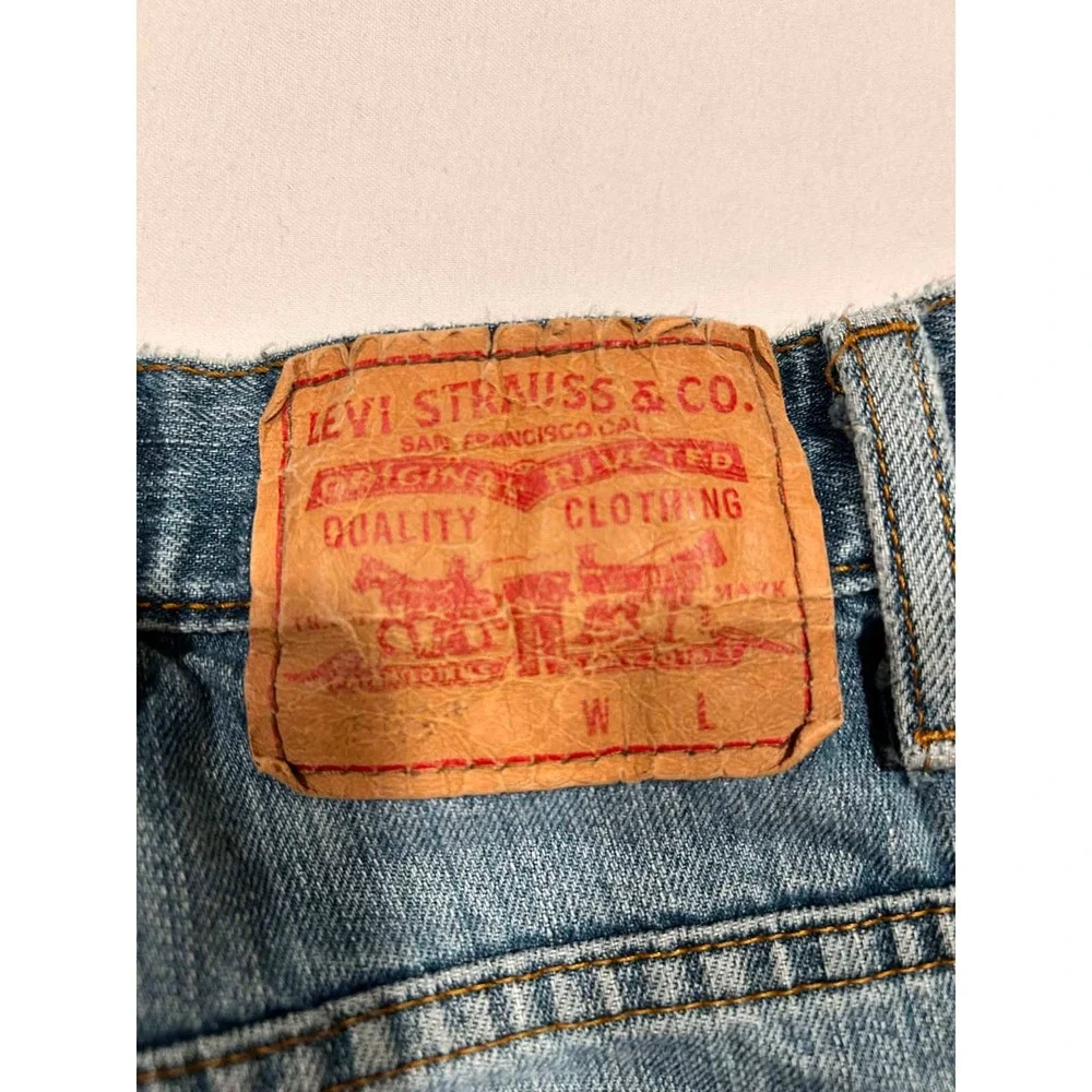 Levis 559 Relaxed Straight Mens Blue Denim Jeans 44x30 Medium Wash 100% Cotton